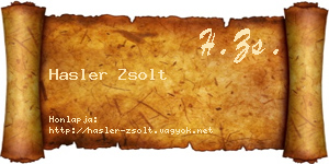 Hasler Zsolt névjegykártya